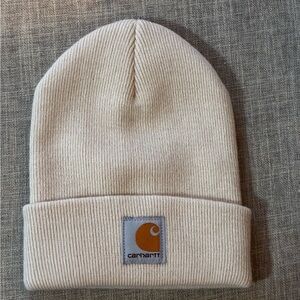 Carhartt  Cuffed Men's / Youth Beige Winter White Knit Beanie Toboggan